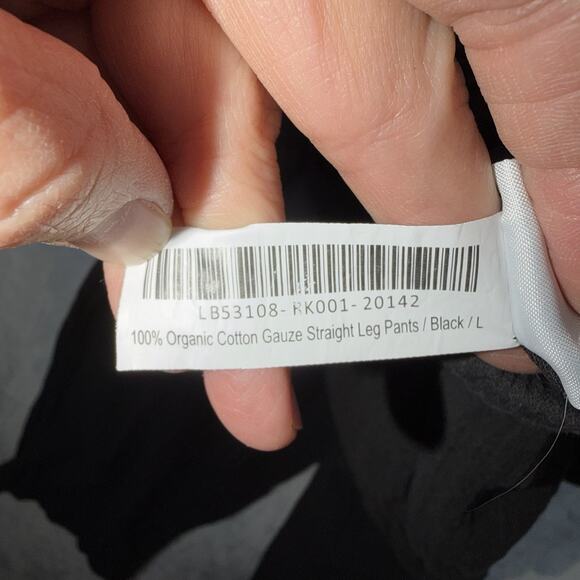 Quince Pants L Organic Cotton Gauze Straight Leg Black and Navy Lot of Two Pairs - Picture 6 of 16